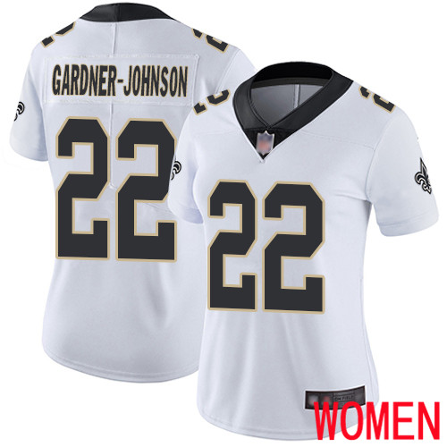 New Orleans Saints Limited White Women Chauncey Gardner Johnson Road Jersey NFL Football #22 Vapor Untouchable Jersey->women nfl jersey->Women Jersey
